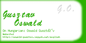 gusztav oswald business card